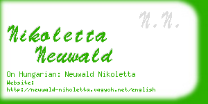 nikoletta neuwald business card